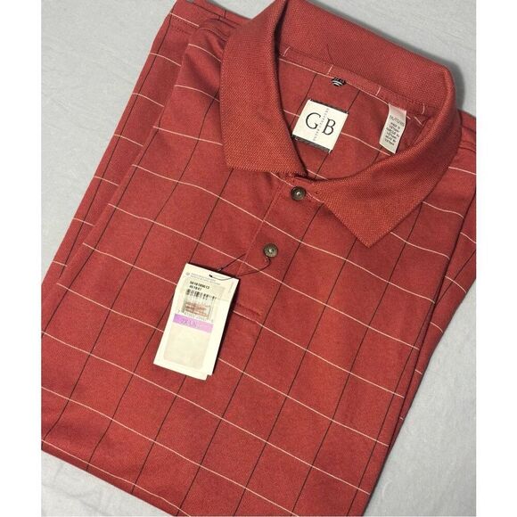 Geoffrey Beene Polo Shirt Red XXL Mew With Tags - Picture 1 of 7